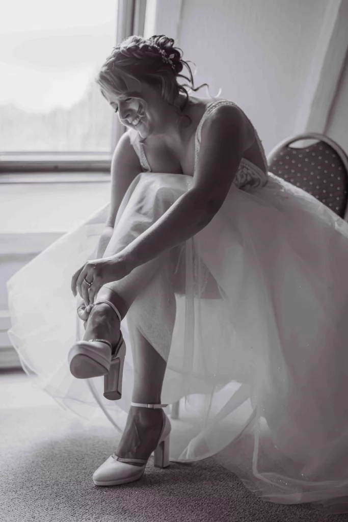 photo préparatif de la mariée chaussures